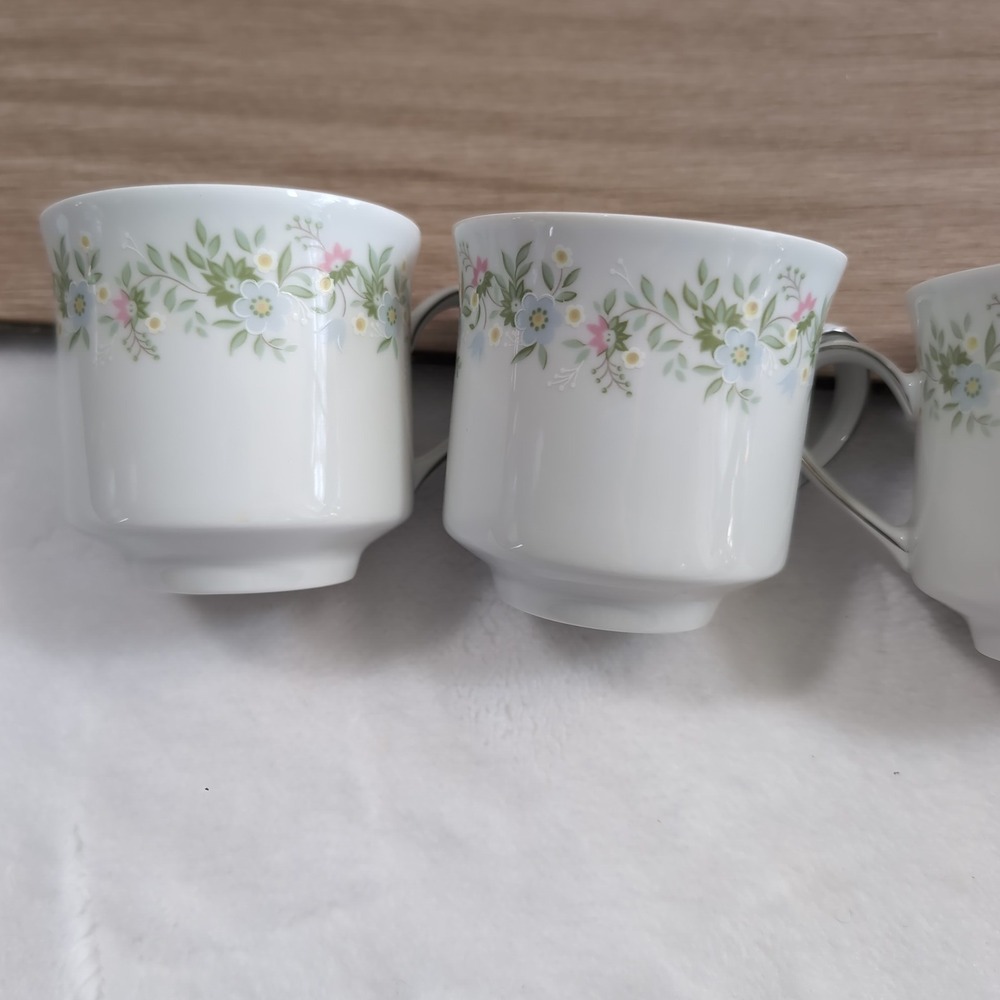 Johann Haviland Forever Spring Coffee Cups Set 4 Bavaria‎ Germany Floral 80s - Picture 8 of 9